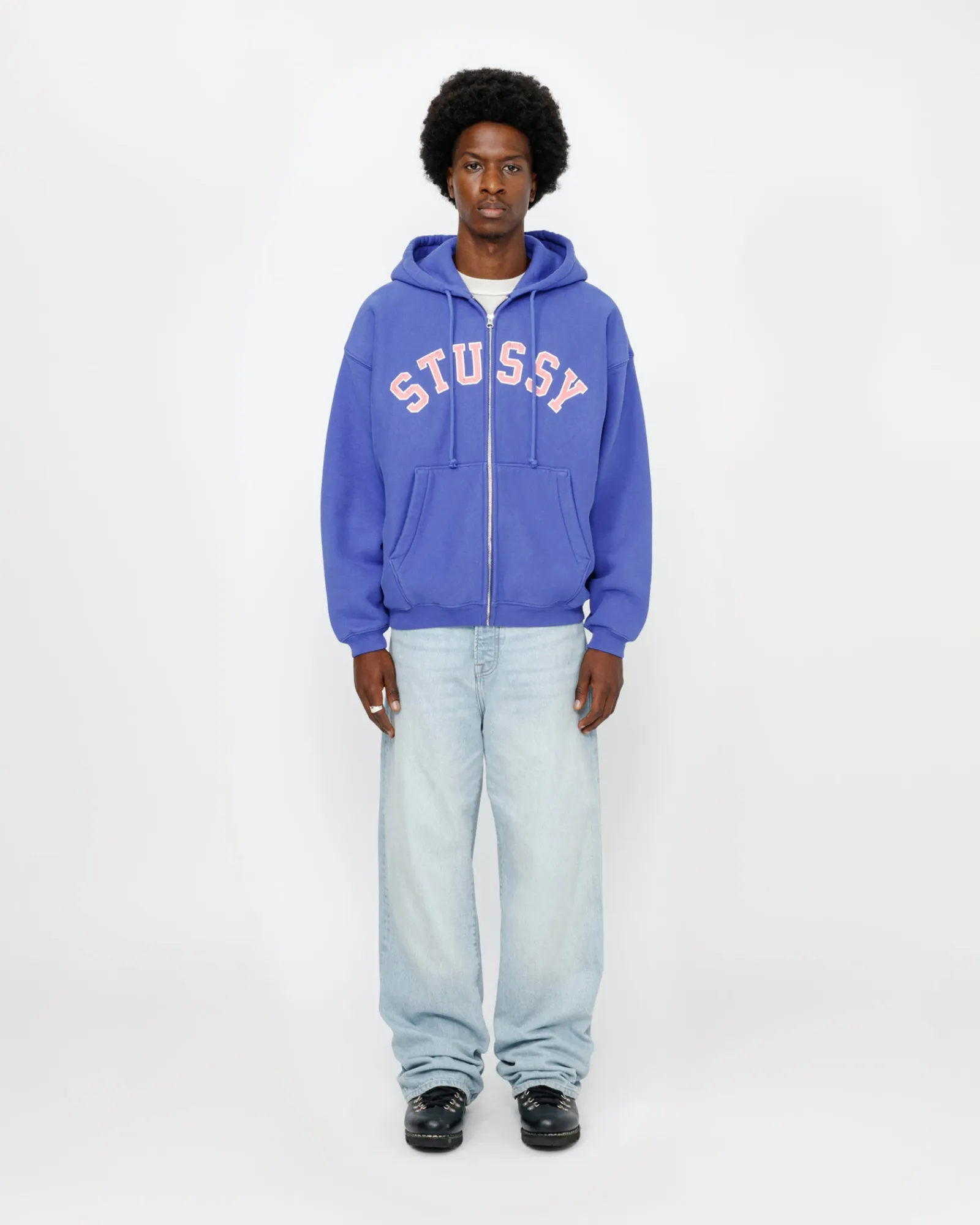 Hoodies>Stüssy FADED GRAPHIC ZIP HOODIE Purple