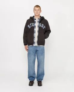 Hoodies>Stüssy FADED GRAPHIC ZIP HOODIE Washed Black