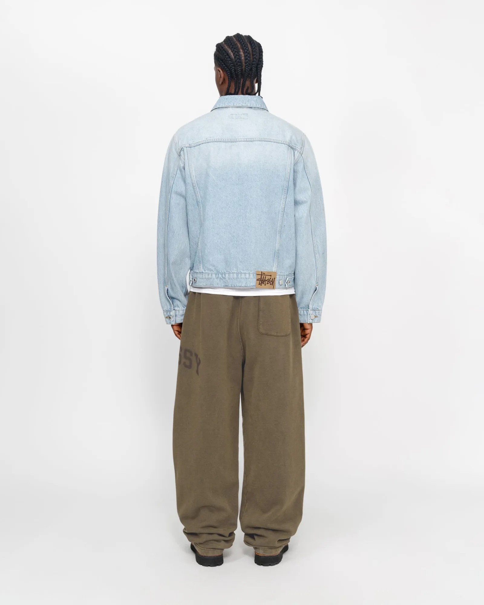 Pants>Stüssy FLEECE PANT FADED GRAPHIC Olive
