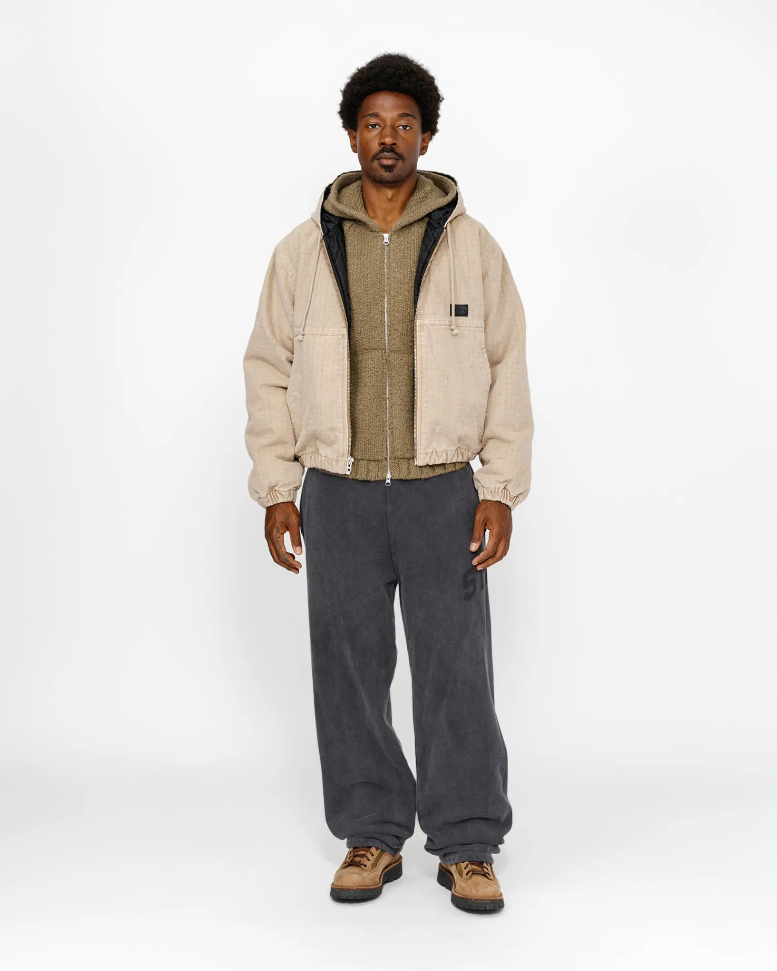 Pants>Stüssy FLEECE PANT FADED GRAPHIC Washed Black