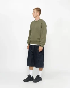 Crews>Stüssy FLEECE RAGLAN CREW Olive