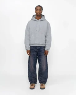 Hoodies>Stüssy FLEECE RAGLAN HOODIE Grey Heather