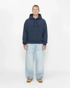 Hoodies>Stüssy FLEECE RAGLAN HOODIE Navy