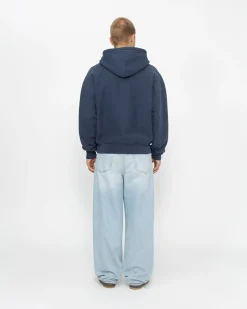 Hoodies>Stüssy FLEECE RAGLAN HOODIE Navy