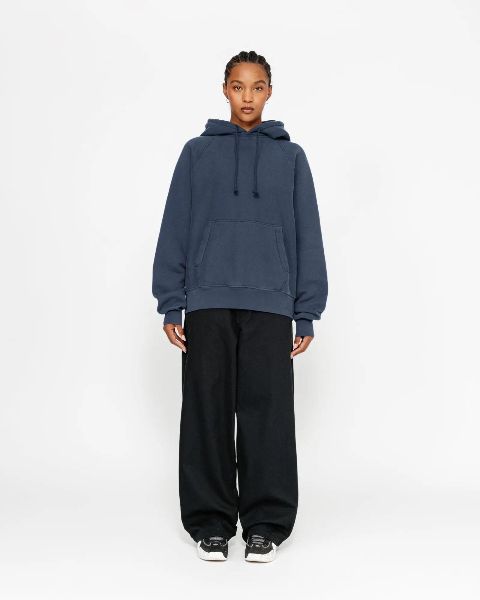 Hoodies>Stüssy FLEECE RAGLAN HOODIE Navy