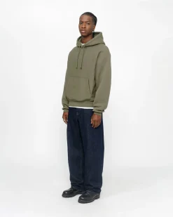 Hoodies>Stüssy FLEECE RAGLAN HOODIE Olive