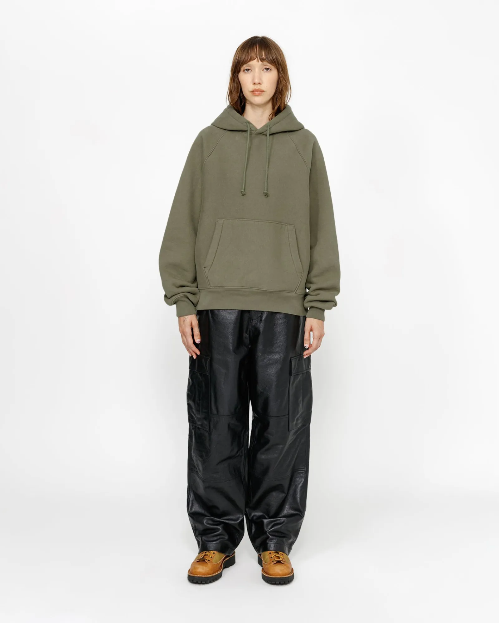 Hoodies>Stüssy FLEECE RAGLAN HOODIE Olive
