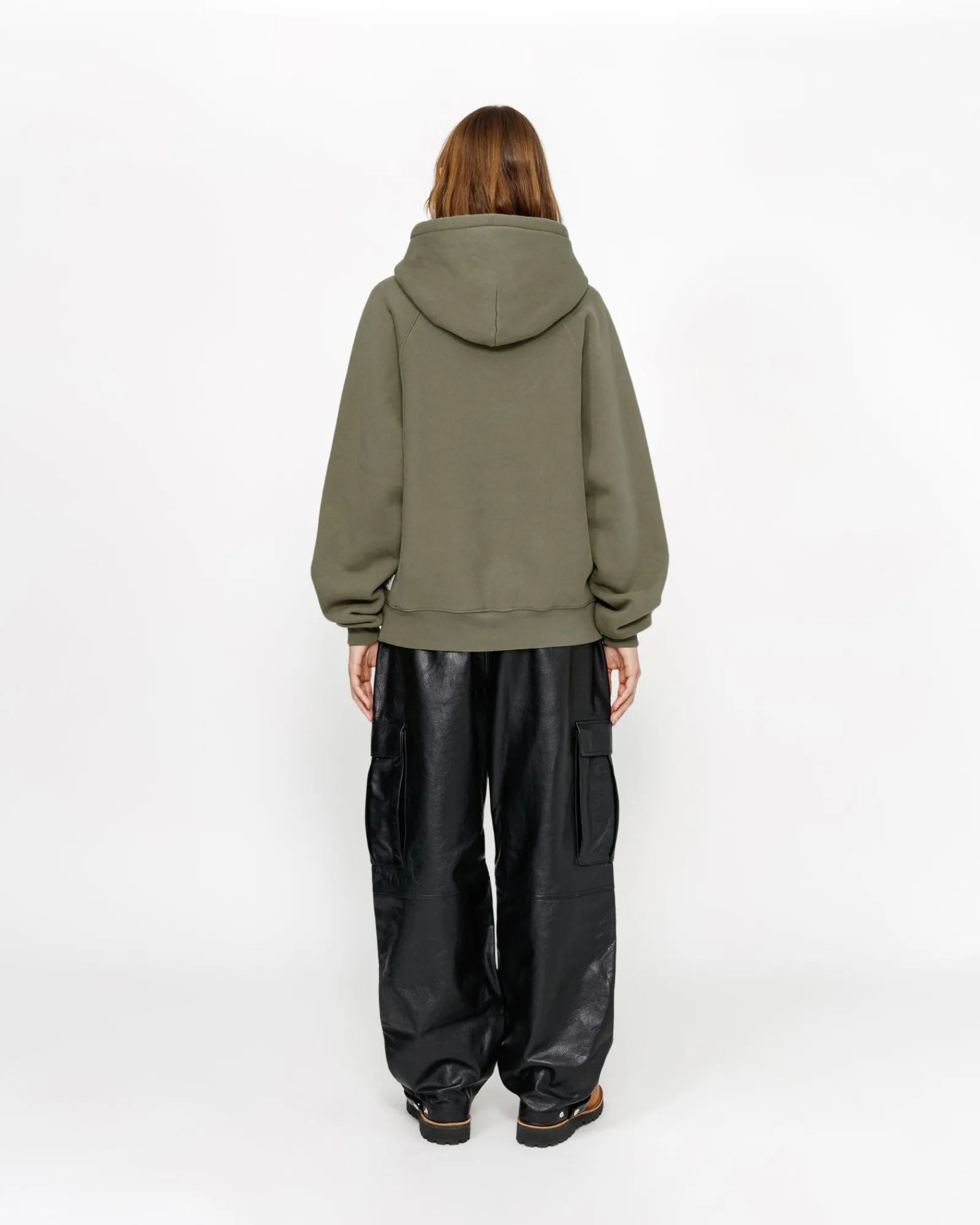 Hoodies>Stüssy FLEECE RAGLAN HOODIE Olive