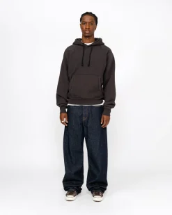 Hoodies>Stüssy FLEECE RAGLAN HOODIE Washed Black