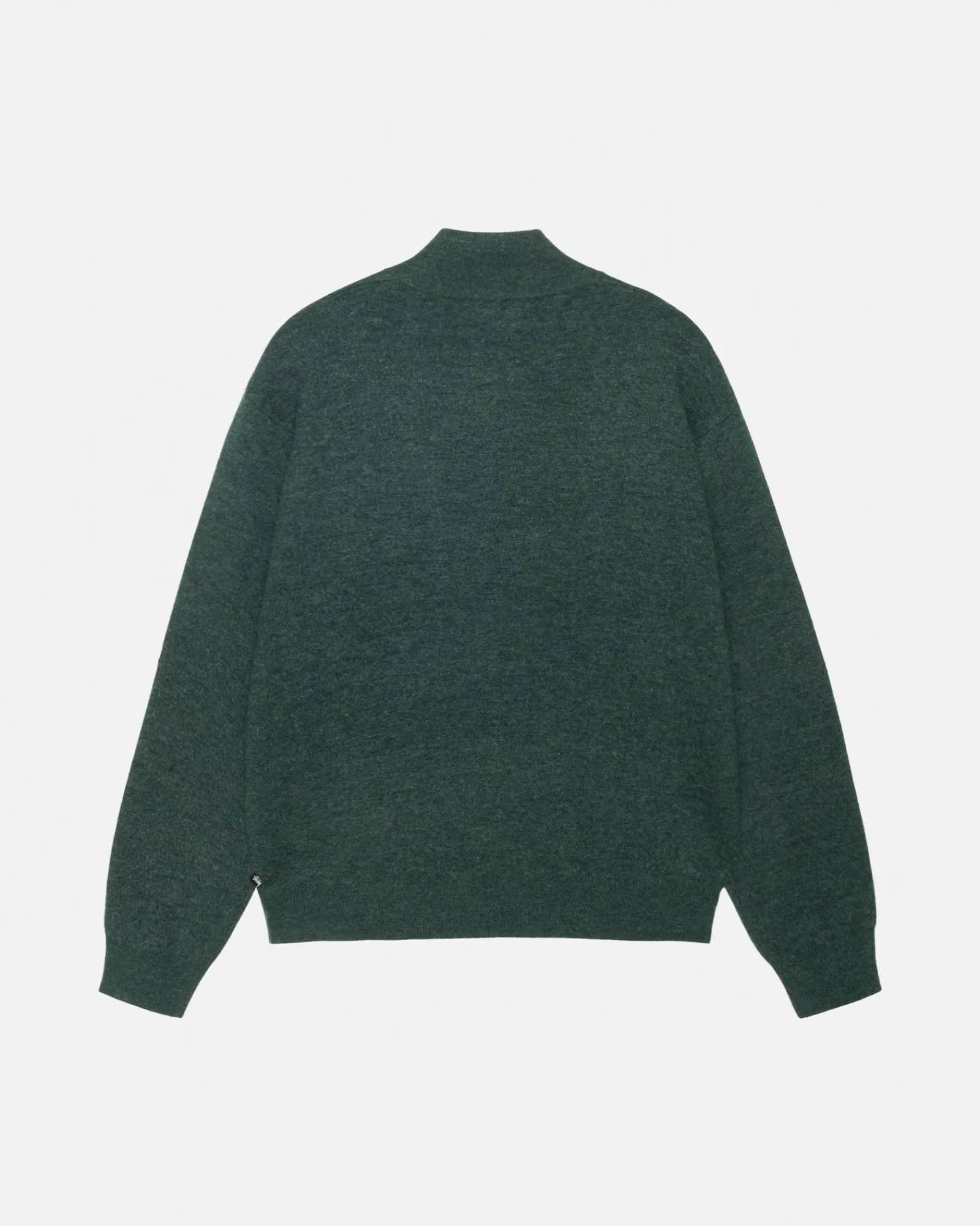 Knits>Stüssy HALF ZIP MOCK NECK SWEATER Dark Green