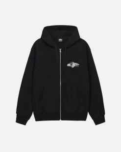 Hoodies>Stüssy HYPNOS ZIP HOODIE Black