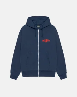 Hoodies>Stüssy HYPNOS ZIP HOODIE Navy
