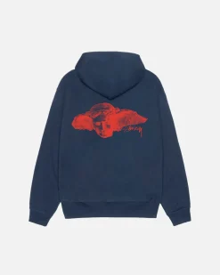 Hoodies>Stüssy HYPNOS ZIP HOODIE Navy