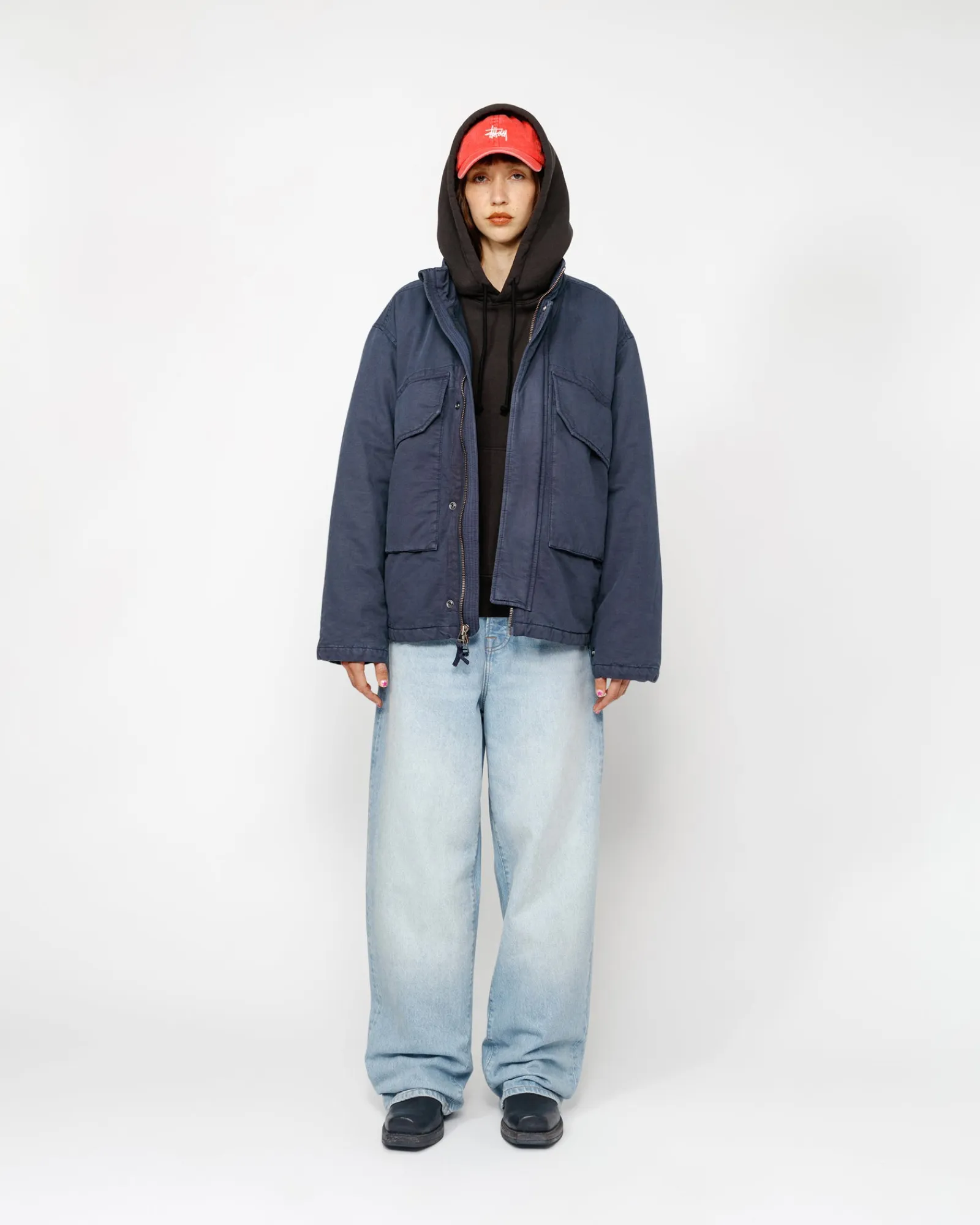 Outerwear>Stüssy INSULATED FIELD JACKET Navy