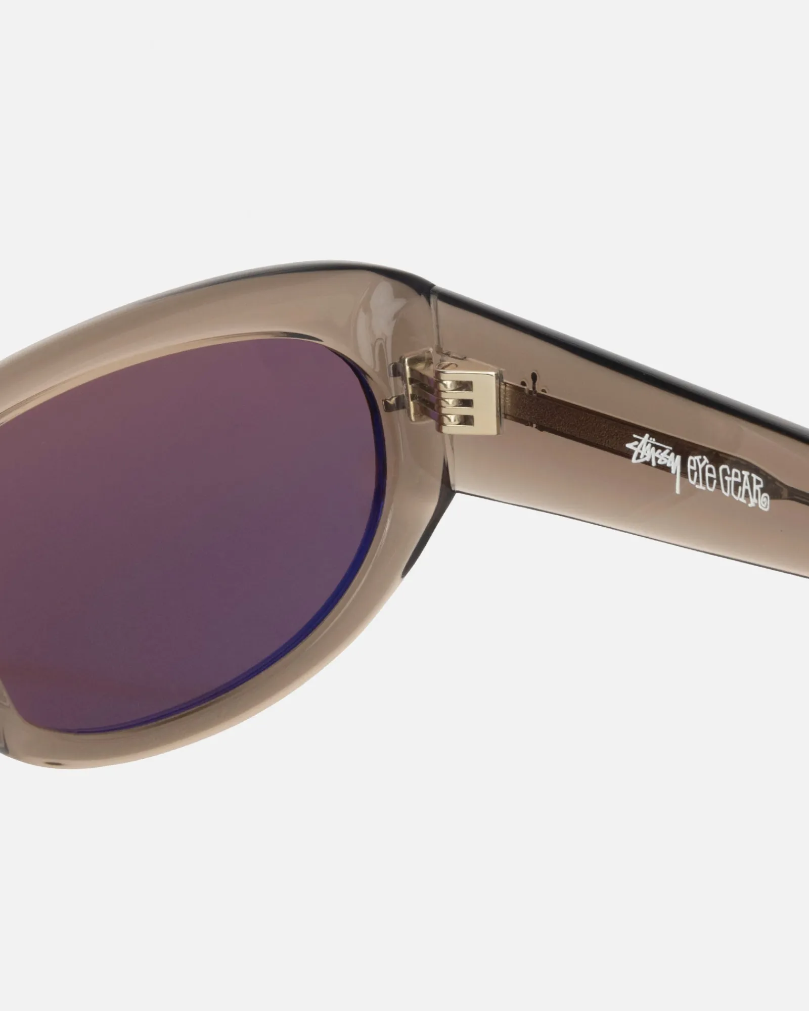 Accessories|Eyegear>Stüssy JUNE SUNGLASSES Brown Crystal / Brown Lens
