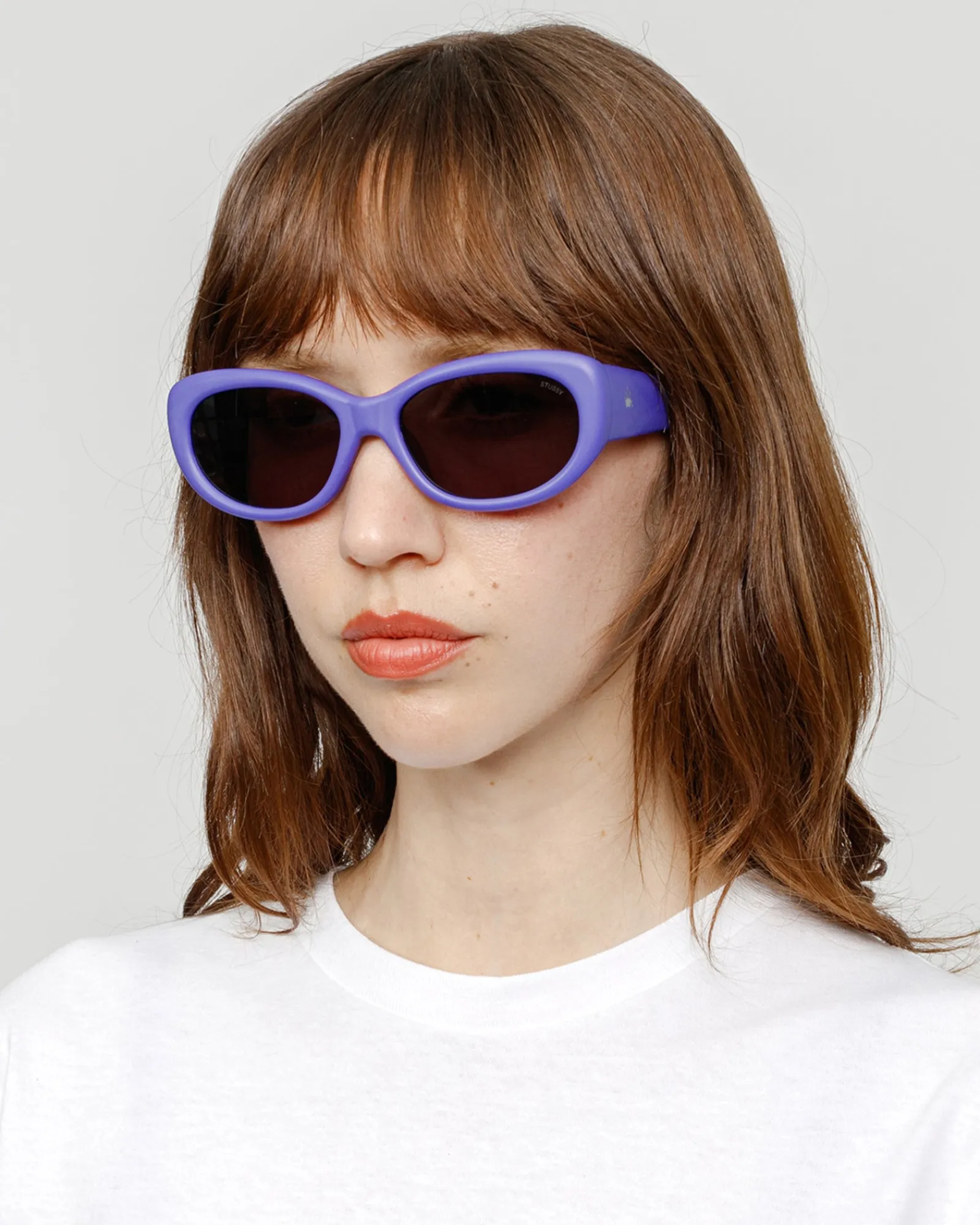 Accessories|Eyegear>Stüssy JUNE SUNGLASSES Purple / Black Lens