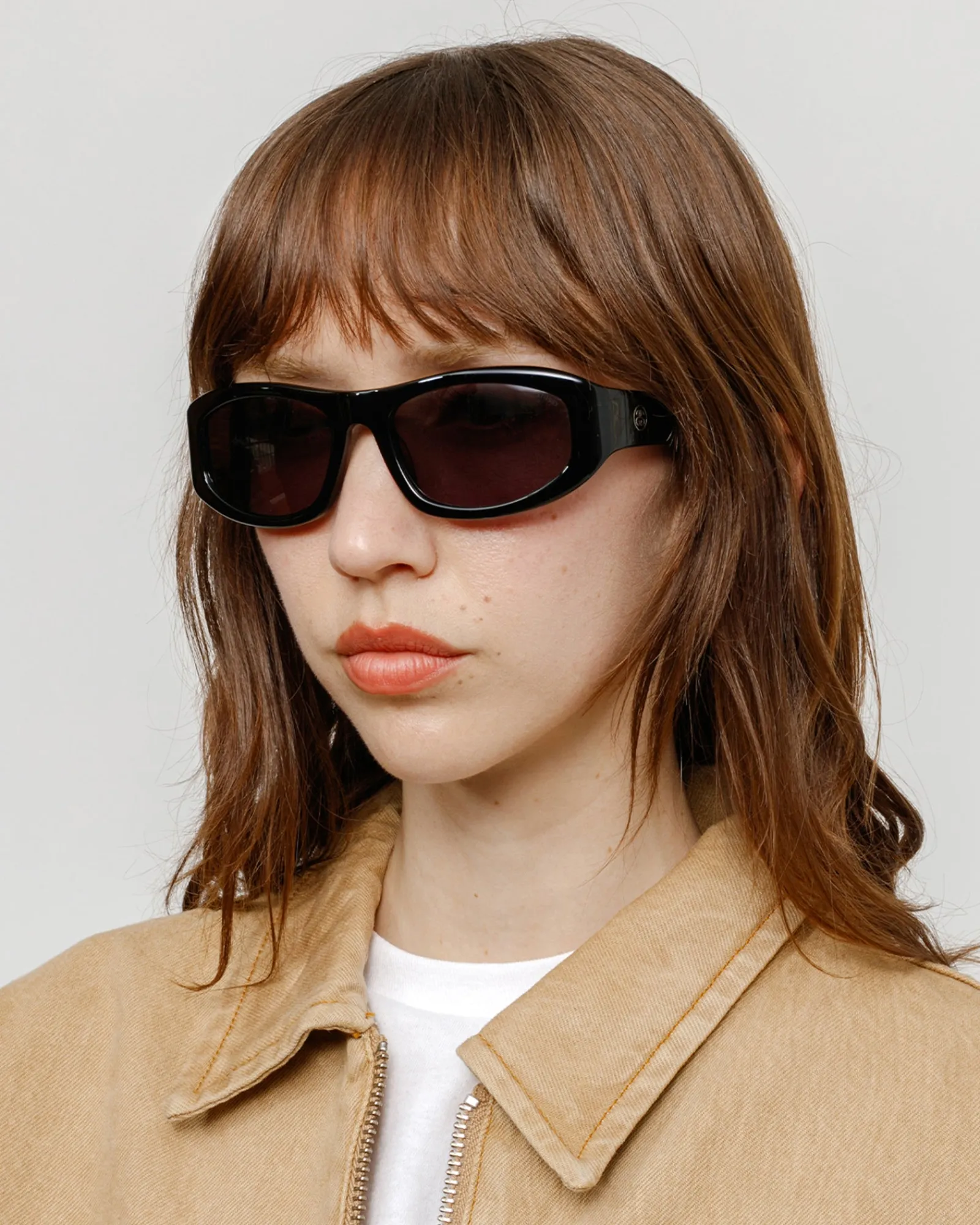 Accessories|Eyegear>Stüssy LANDON SUNGLASSES Black / Black Lens