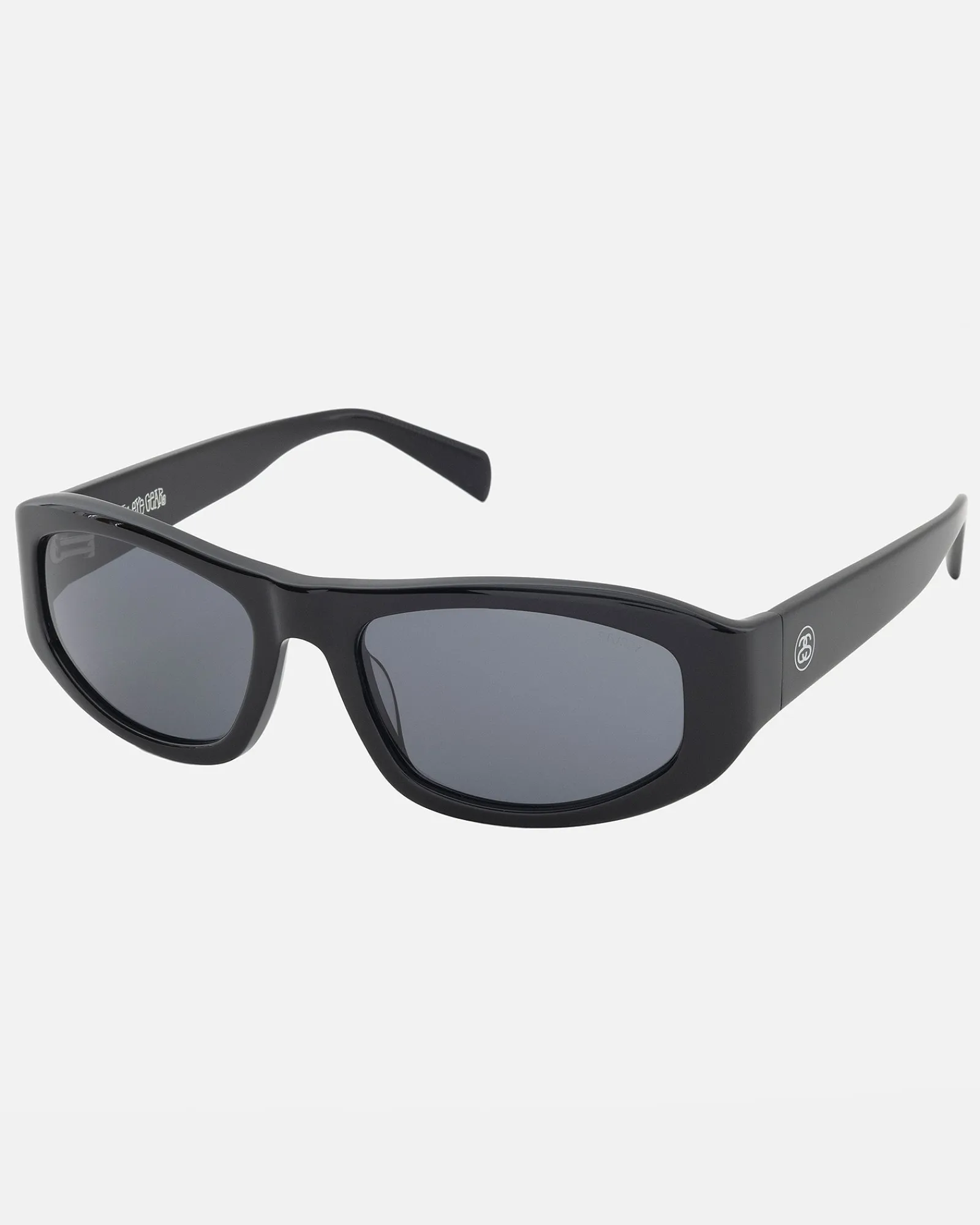 Accessories|Eyegear>Stüssy LANDON SUNGLASSES Black / Black Lens