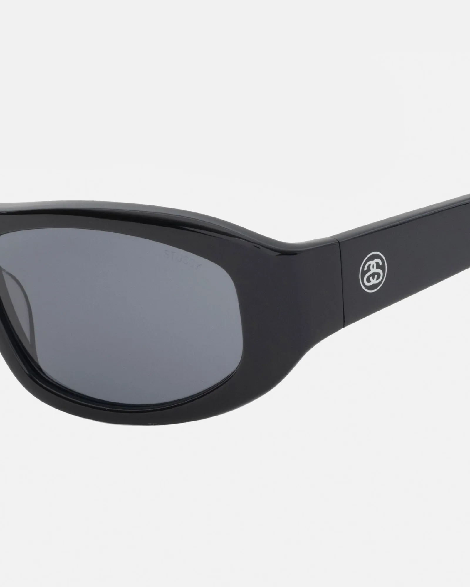 Accessories|Eyegear>Stüssy LANDON SUNGLASSES Black / Black Lens