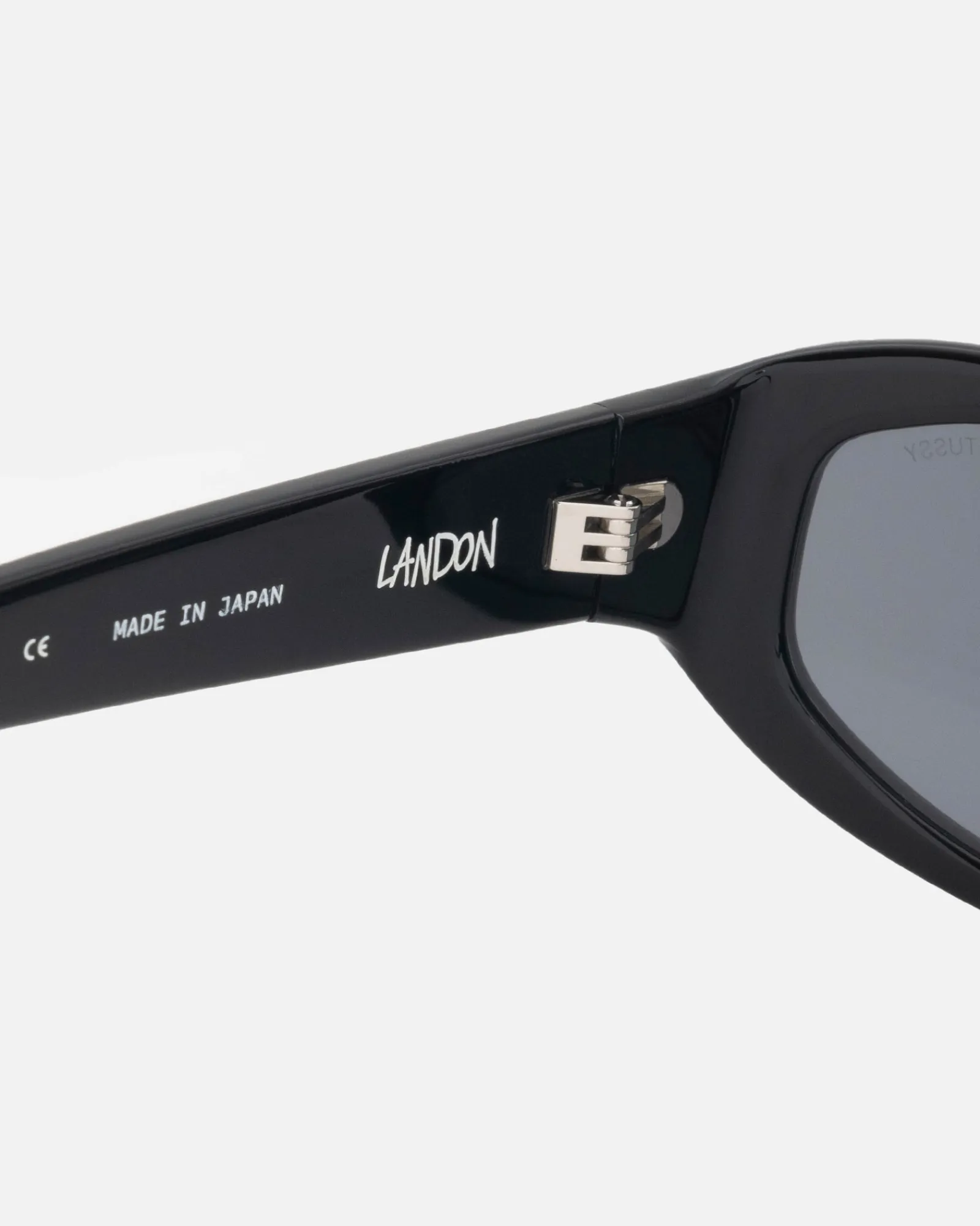 Accessories|Eyegear>Stüssy LANDON SUNGLASSES Black / Black Lens