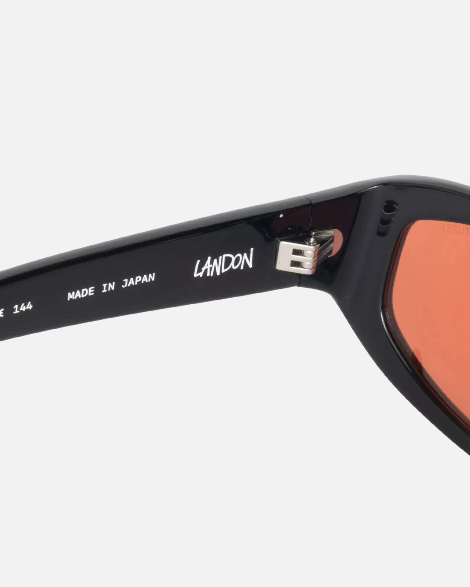 Accessories|Eyegear>Stüssy LANDON SUNGLASSES Black/Crimson Red Lens