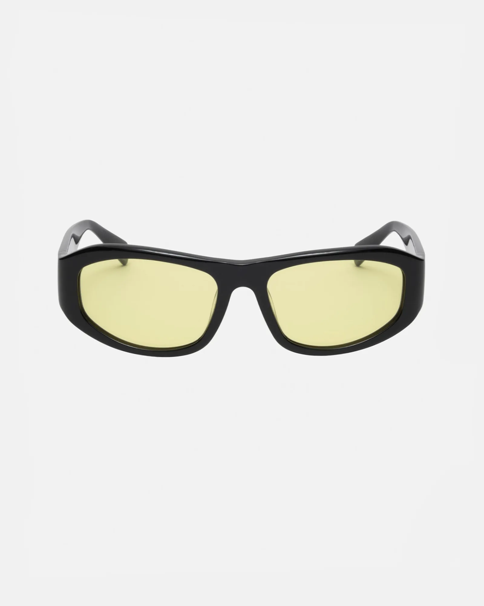 Accessories|Eyegear>Stüssy LANDON SUNGLASSES Black / Yellow Lens