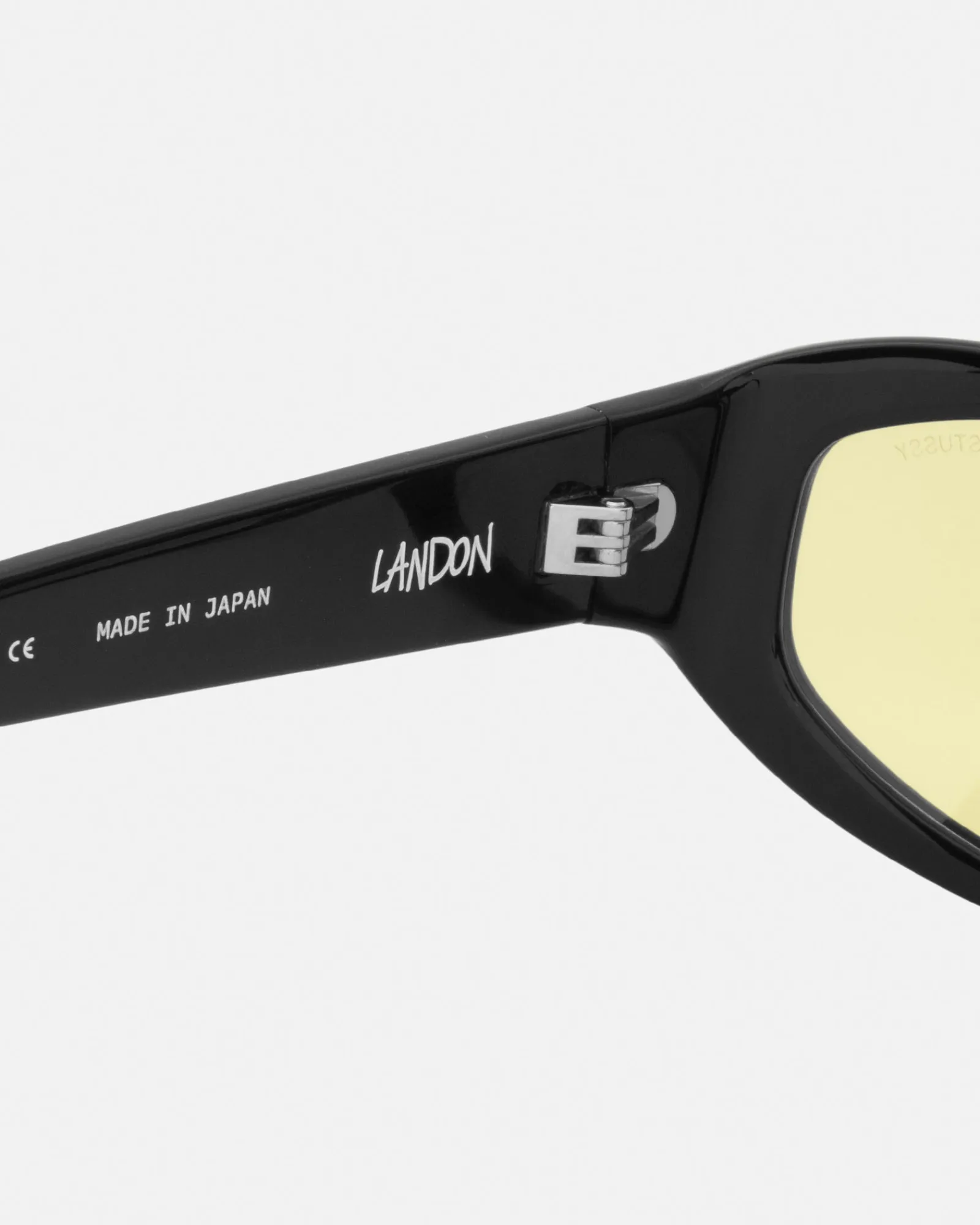 Accessories|Eyegear>Stüssy LANDON SUNGLASSES Black / Yellow Lens