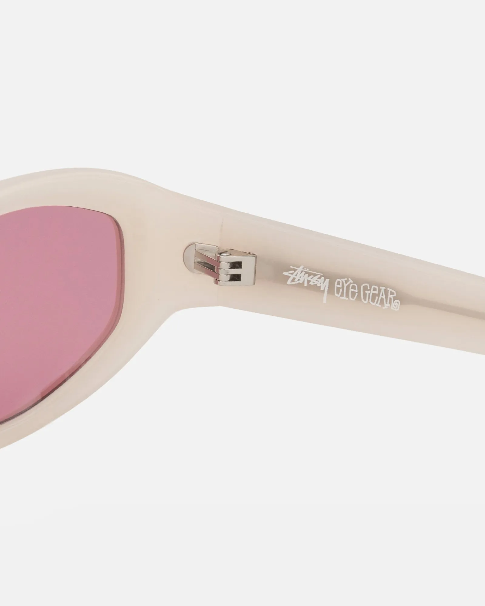 Accessories|Eyegear>Stüssy LANDON SUNGLASSES Cream / Pink Lens