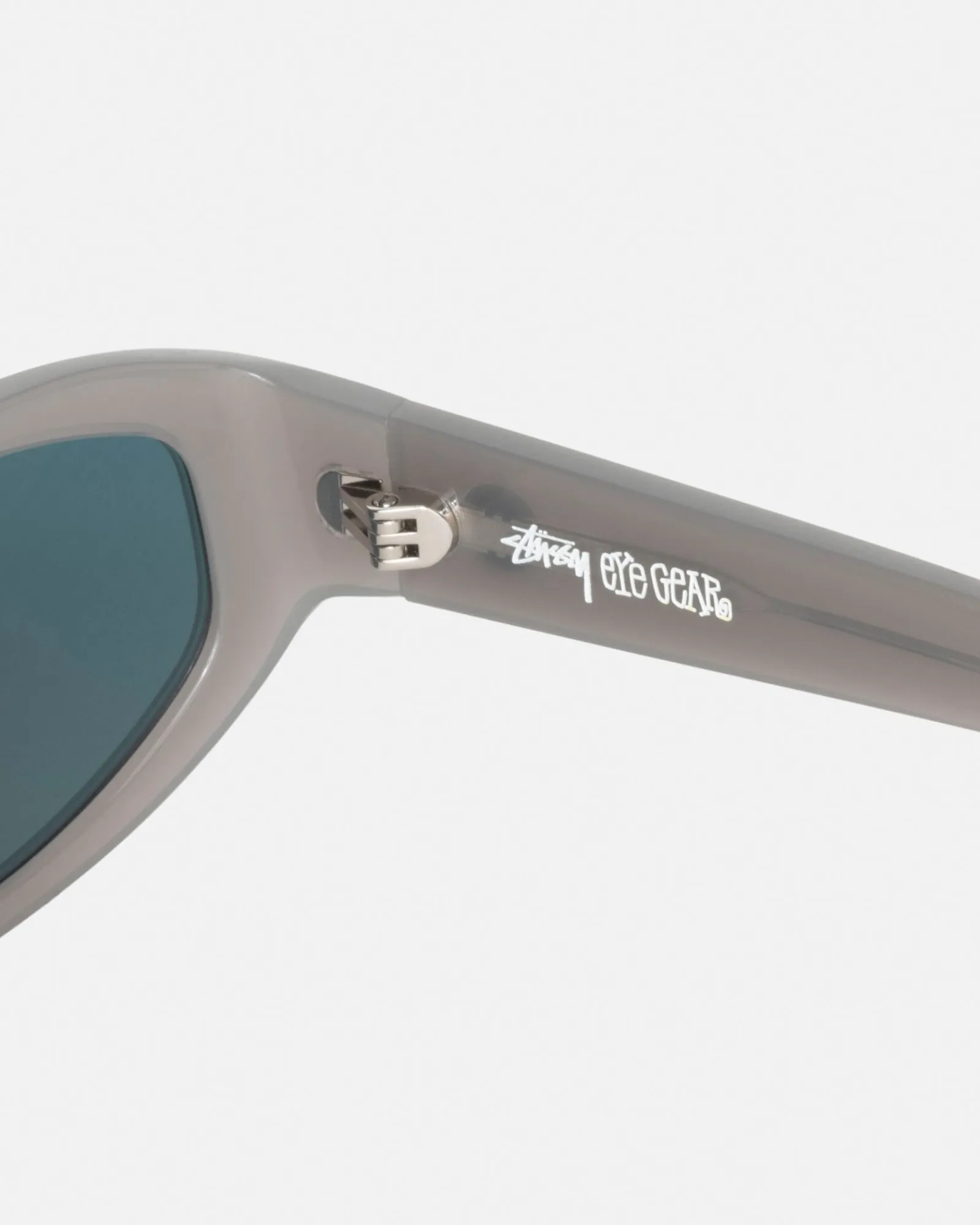 Accessories|Eyegear>Stüssy LANDON SUNGLASSES Grey / Silver Flare Lens