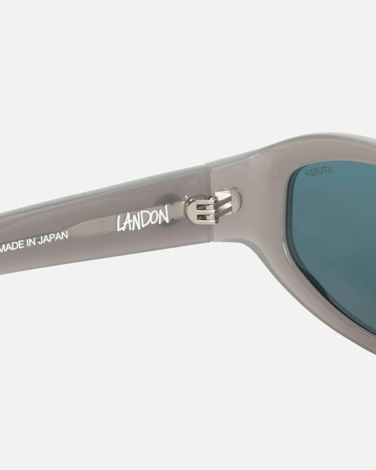 Accessories|Eyegear>Stüssy LANDON SUNGLASSES Grey / Silver Flare Lens