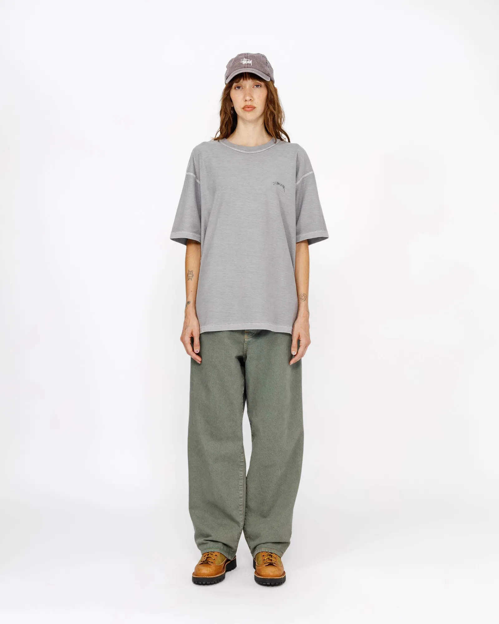 Tees>Stüssy LAZY TEE Grey