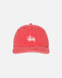 Headwear>Stüssy LOW PROFILE BASIC WASHED STRAPBACK Raspberry