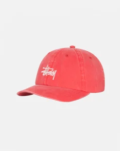 Headwear>Stüssy LOW PROFILE BASIC WASHED STRAPBACK Raspberry