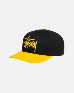 Headwear>Stüssy LOW PROFILE BIG BASIC SNAPBACK Black/Gold