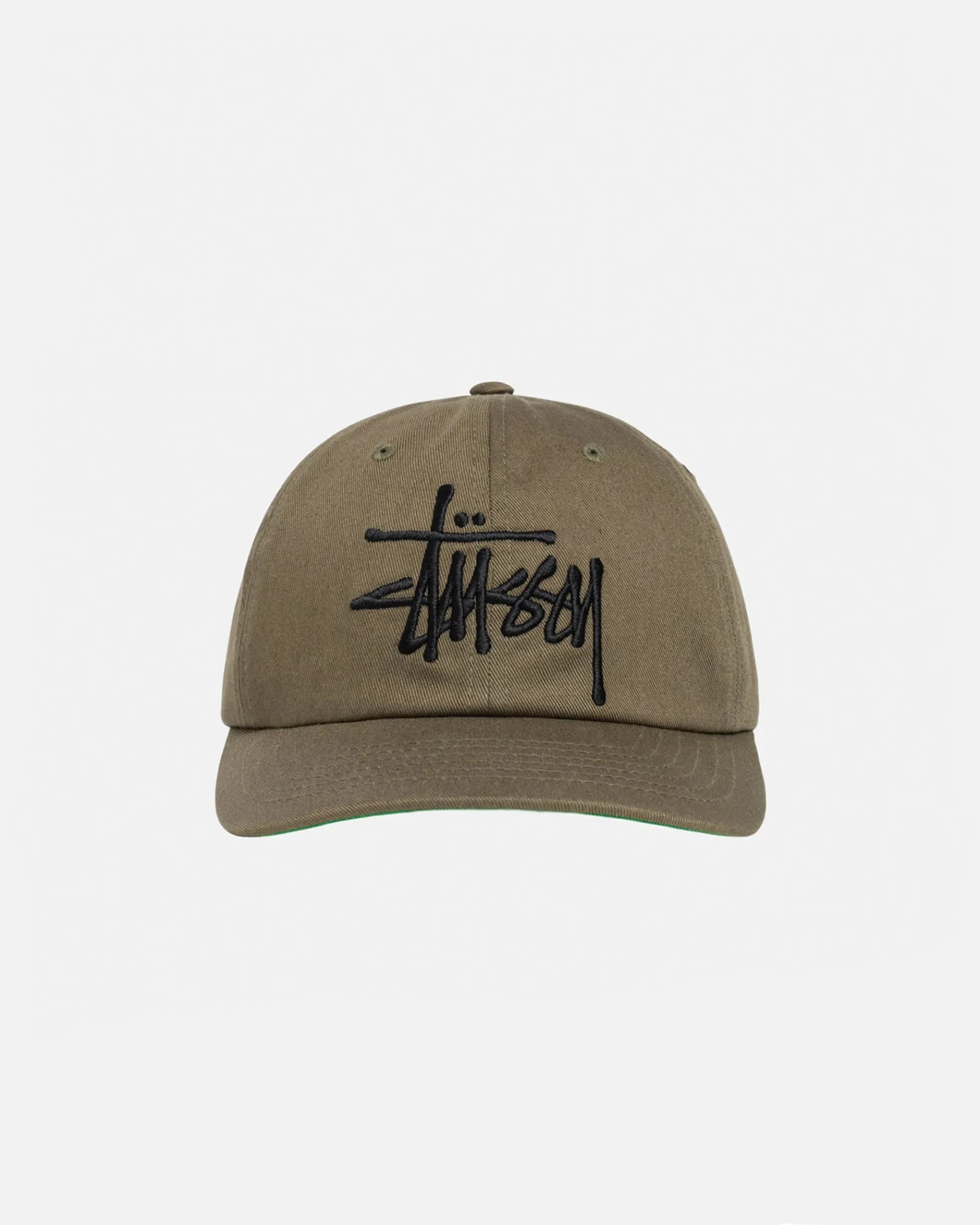 Headwear>Stüssy LOW PROFILE BIG BASIC SNAPBACK Light Olive