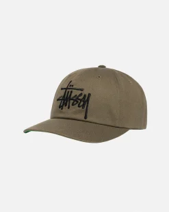Headwear>Stüssy LOW PROFILE BIG BASIC SNAPBACK Light Olive