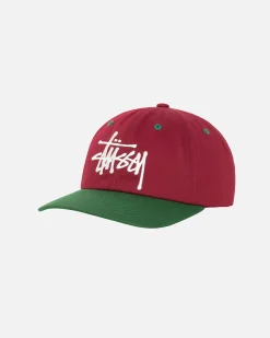 Headwear>Stüssy LOW PROFILE BIG BASIC SNAPBACK Maroon