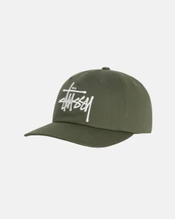 Headwear>Stüssy LOW PROFILE BIG BASIC SNAPBACK Moss