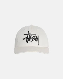 Headwear>Stüssy LOW PROFILE BIG BASIC SNAPBACK Snow