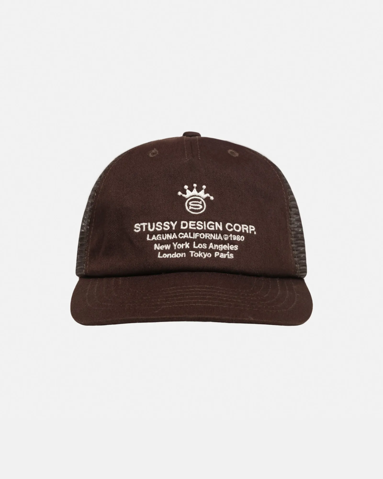 Headwear>Stüssy LOW PROFILE DESIGN CORP TRUCKER SNAPBACK Brown