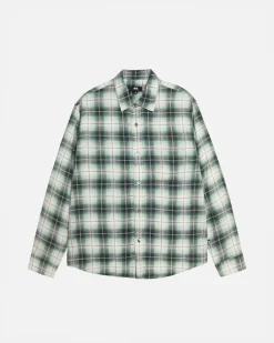 Shirts>Stüssy MATTHEW SHIRT LG PRINTED PLAID Green