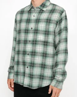 Shirts>Stüssy MATTHEW SHIRT LG PRINTED PLAID Green