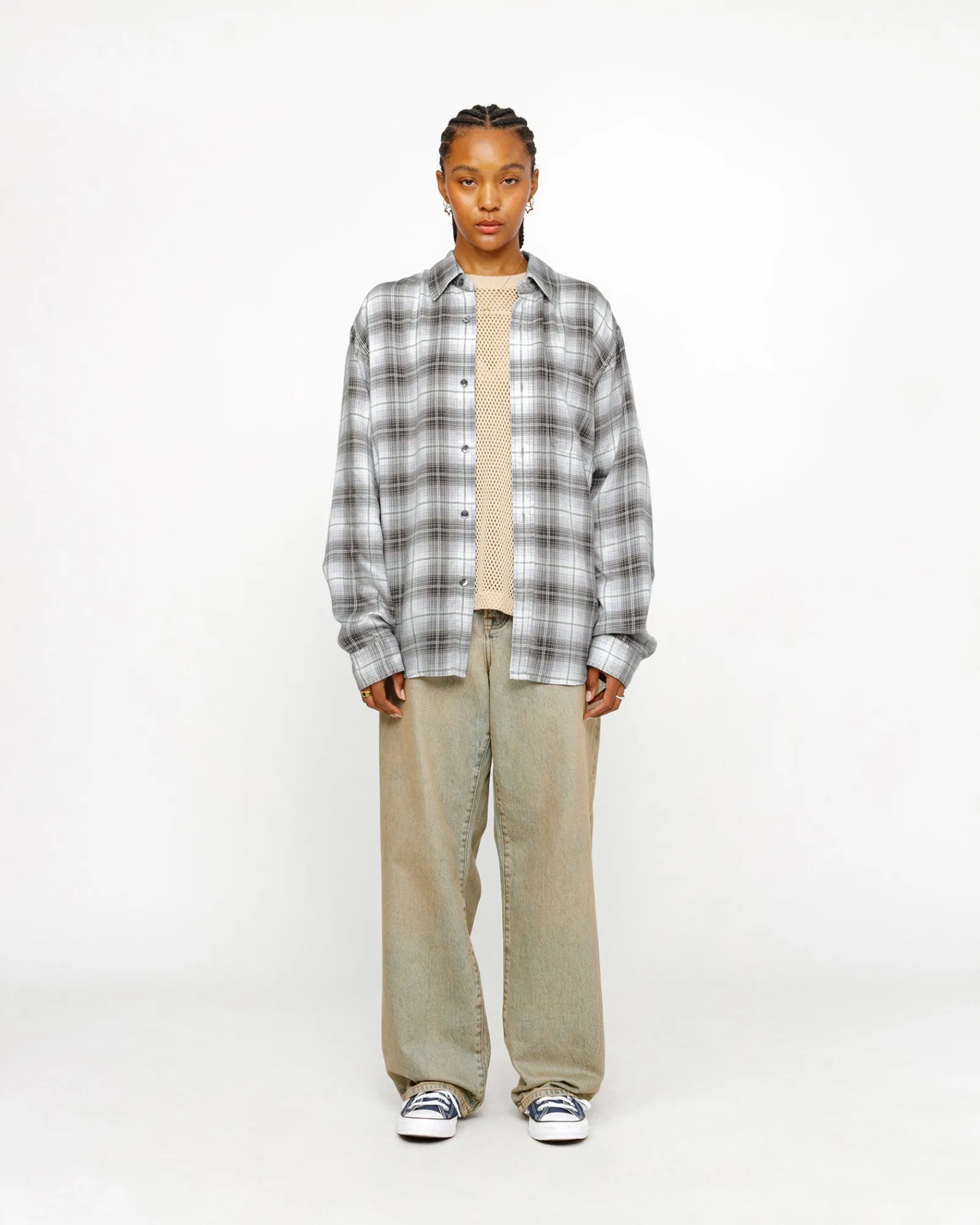 Shirts>Stüssy MATTHEW SHIRT LG PRINTED PLAID Brown