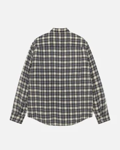 Shirts>Stüssy MATTHEW SHIRT PRINTED PLAID Black