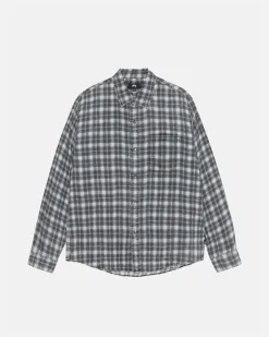 Shirts>Stüssy MATTHEW SHIRT PRINTED PLAID Blue