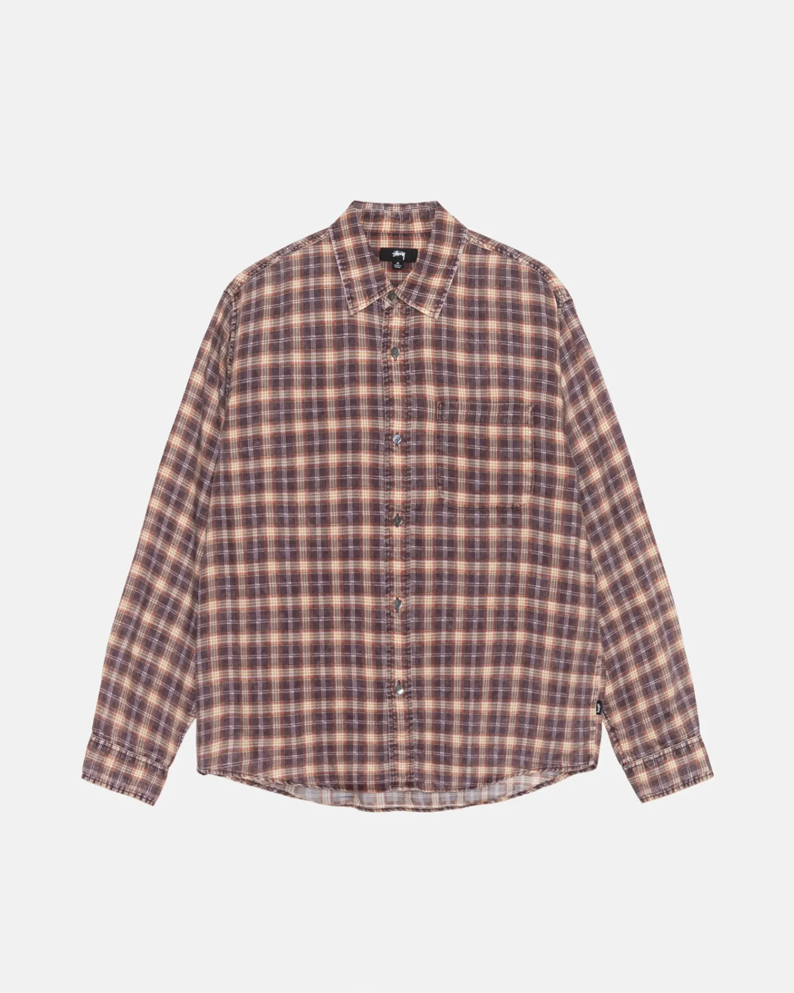 Shirts>Stüssy MATTHEW SHIRT PRINTED PLAID Brick
