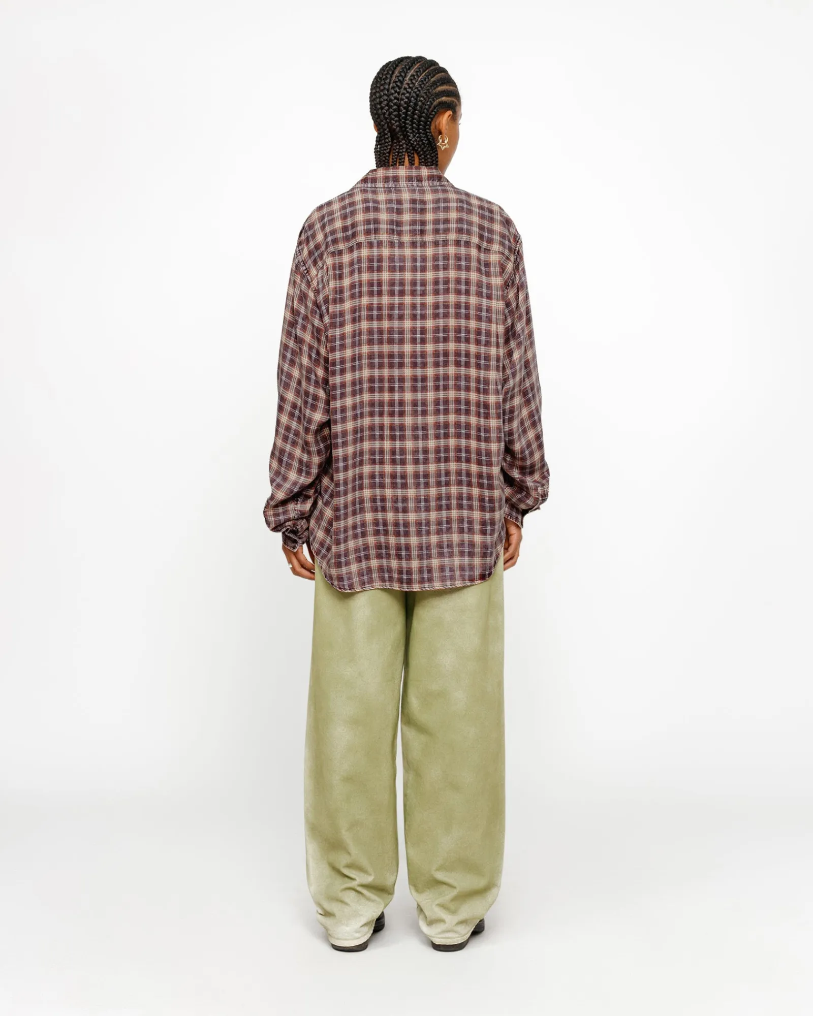Shirts>Stüssy MATTHEW SHIRT PRINTED PLAID Brick