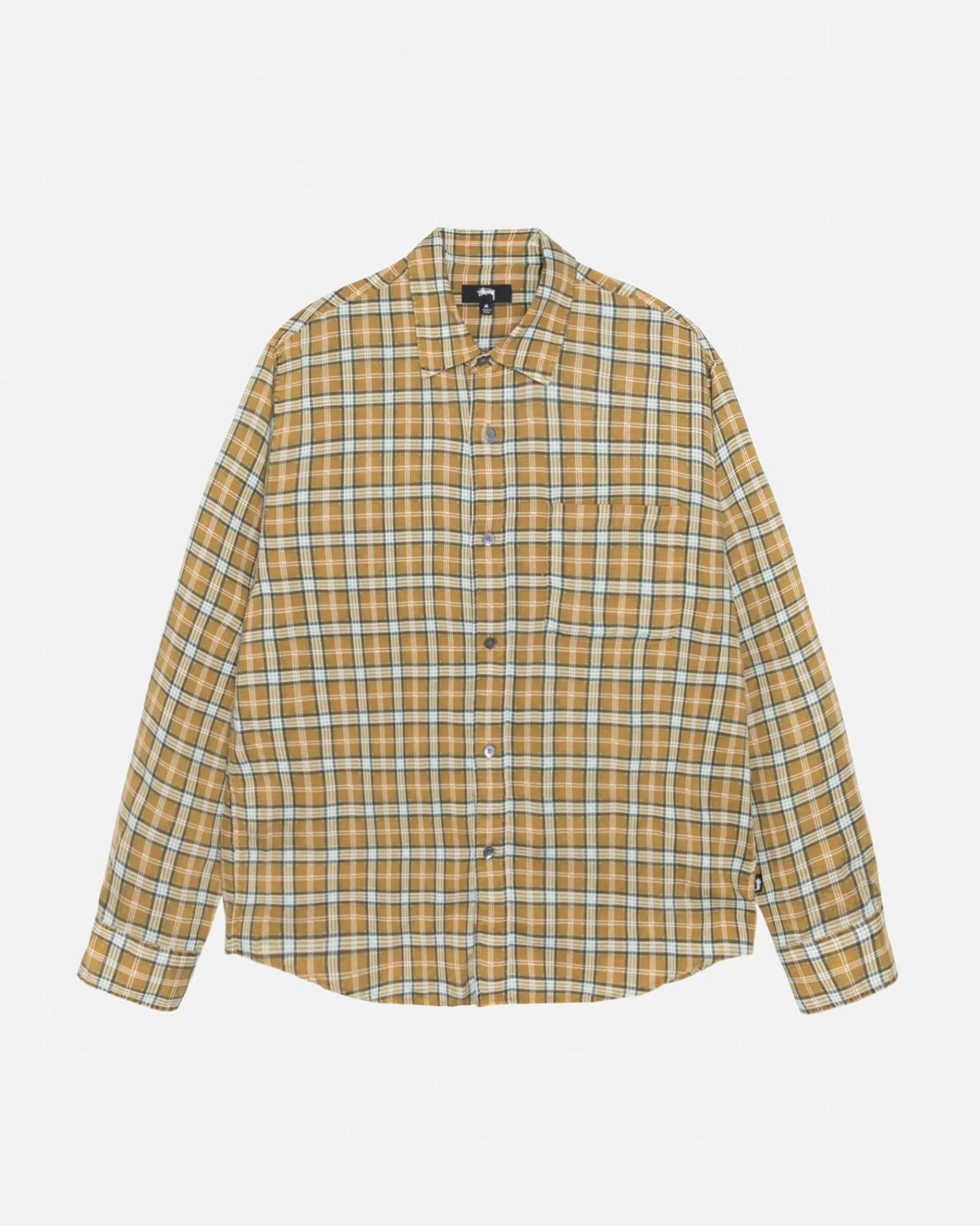 Shirts>Stüssy MATTHEW SHIRT PRINTED PLAID Gold