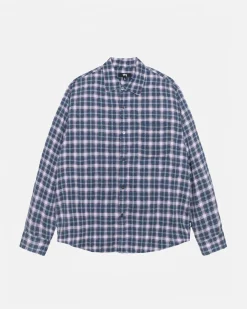 Shirts>Stüssy MATTHEW SHIRT PRINTED PLAID Navy