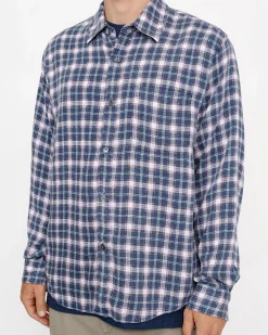 Shirts>Stüssy MATTHEW SHIRT PRINTED PLAID Navy